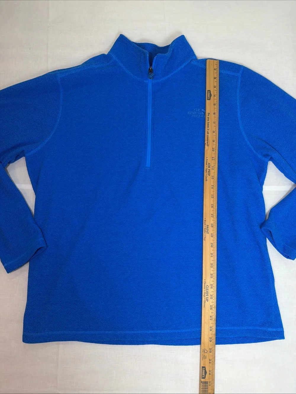 The North Face Men's 1/4 Zip Fleece Blue. Size XXL